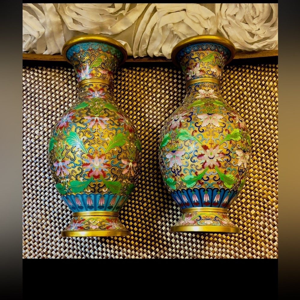 Beautiful  Cloisonné vases